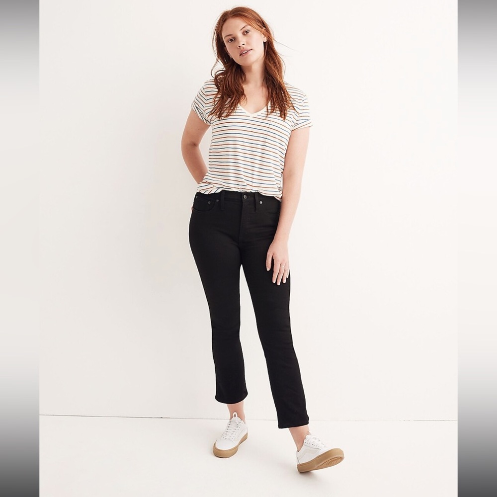 Madewell Cali-Demi Bootcup Jean Black size 29Tall
